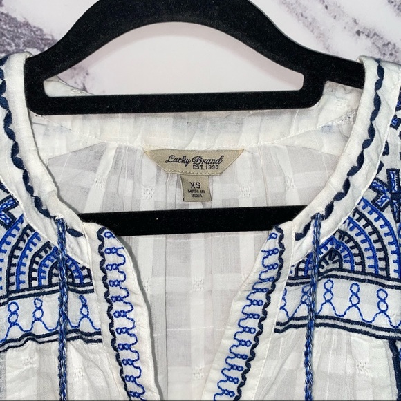 Lucky Brand Embroidered Sleeveless Blouse Size XS - Picture 4 of 6